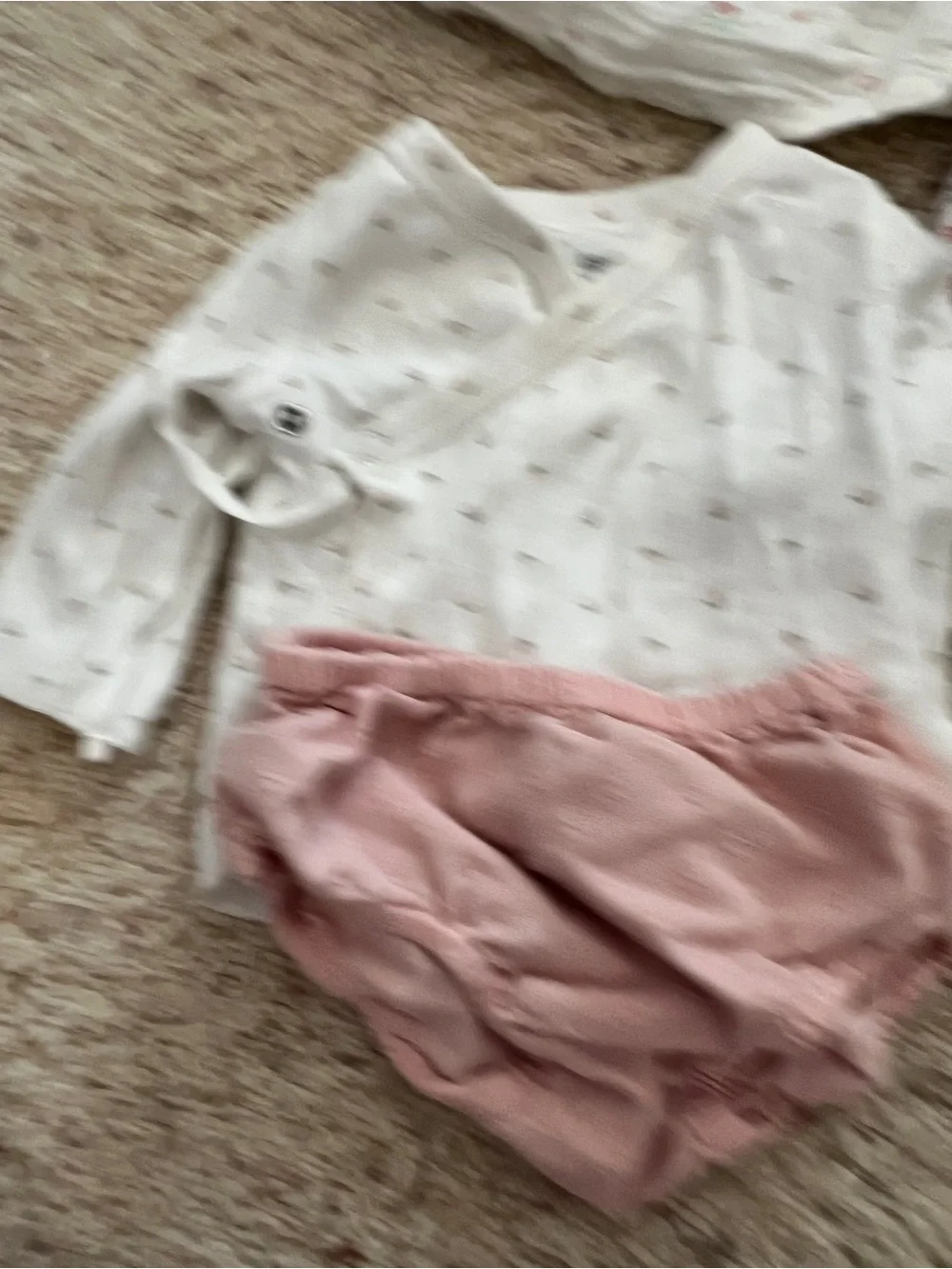 Carter's Floral & Solid Baby Clothing Set — Pink, White, Blue